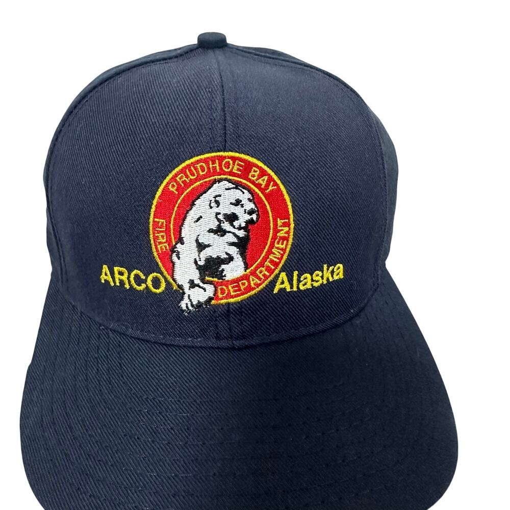 Vintage ARCO Prudhoe Bay Alaska Fire Dept Snapback Hat Made in USA